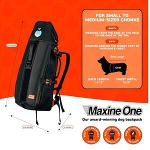 Little Chonk Maxine One Dog Backpack Carrier M 50lb Adjustable Bag Hiking